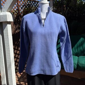 Talbots Lavender Ribbed Cotton Sweater